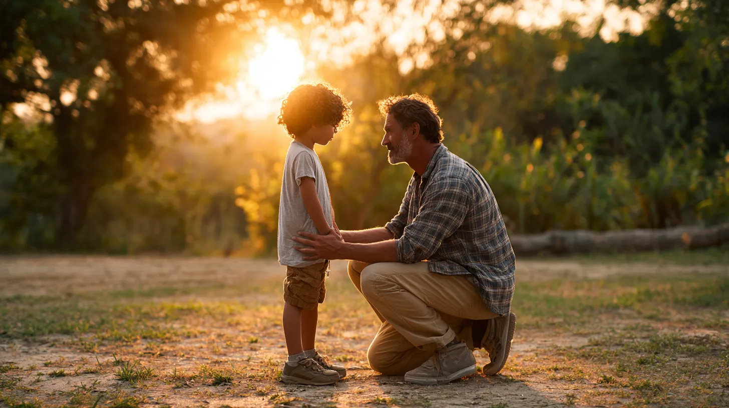 A parent connecting with their child